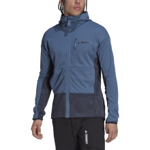 adidas Fleece Jacket Terrex Zupahike with Hood in Steel Blue for Men